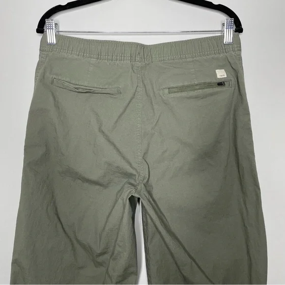 Vuori Ripstop Wideleg Pant Women’s High Rise Crop Length In Olive Green Size L - Picture 6 of 6